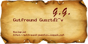Gutfreund Gusztáv névjegykártya